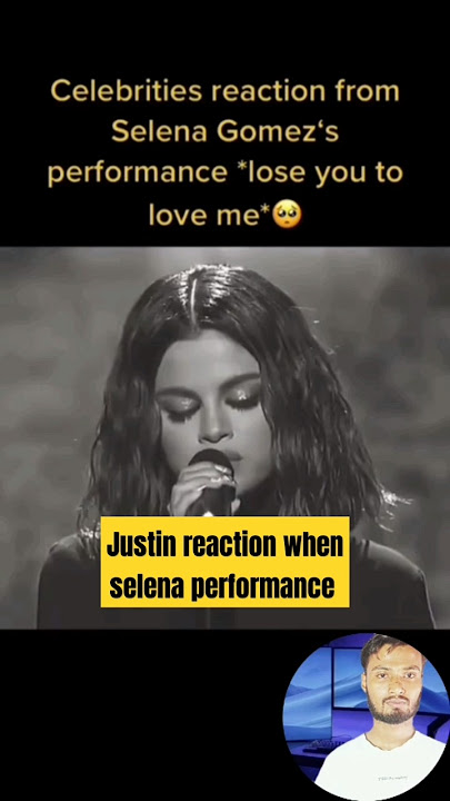 Justin reaction when selena performance 💔🥺 #justinbieber #selenagomez