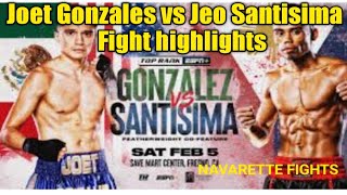 Jeo Santisima vs Joet Gonzales fight highlights.