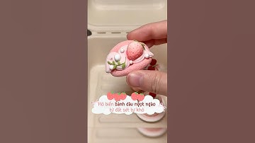 Bánh kem dâu siêu hấp dẫn từ đất sét tự khô #viralvideo #diy #clay #cute #handmade #clayart