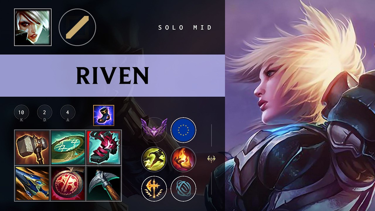 Riven Mid vs Katarina - EUW Master Patch 26.08 - YouTube