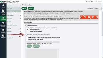 Security Gateway for Email - Anti-abuse Tools - Antivirus Settings