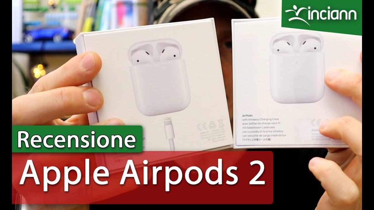 Recensione Apple Airpods 2 2019 con custodia a ricarica wireless MRXJ2TY/A  - YouTube