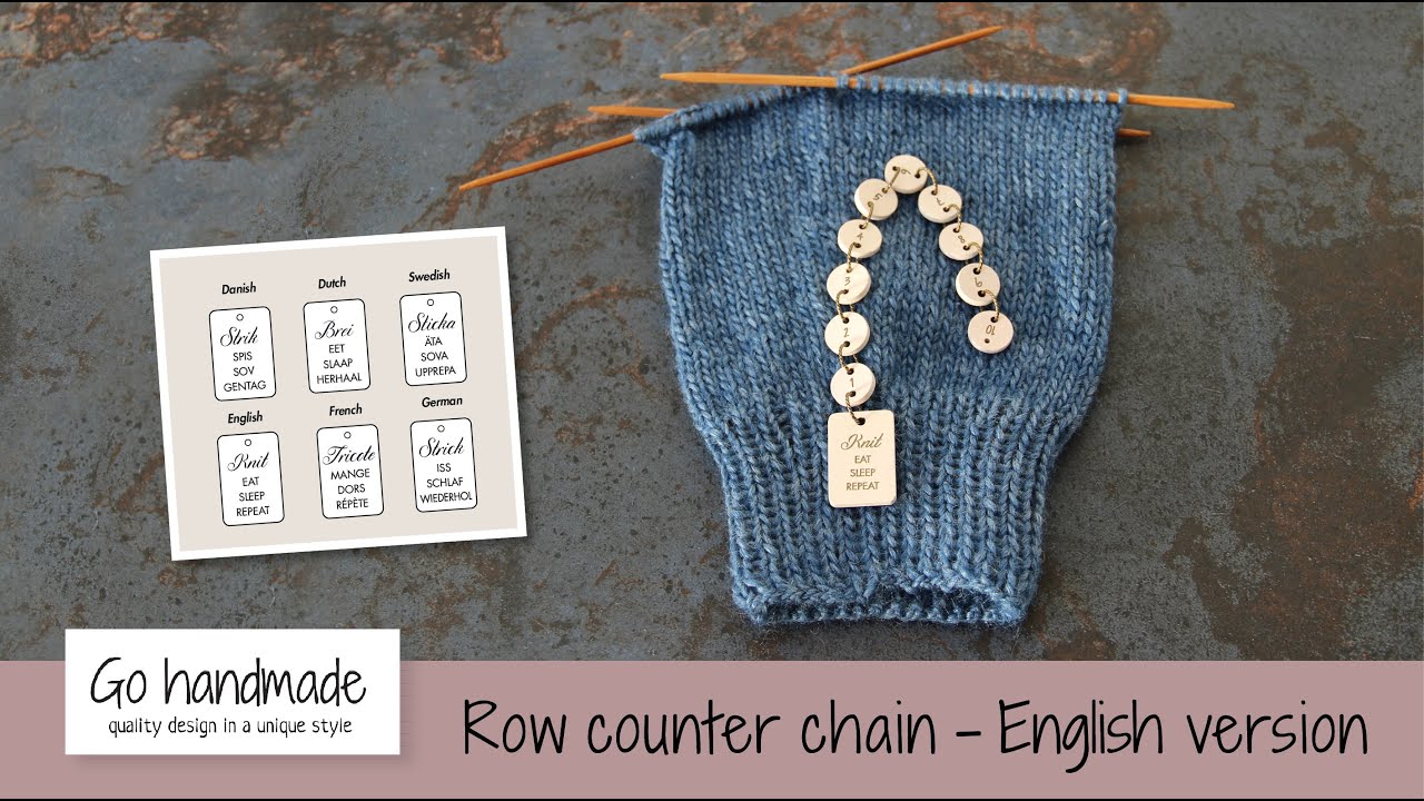 Row counter chain in wood - English version - YouTube
