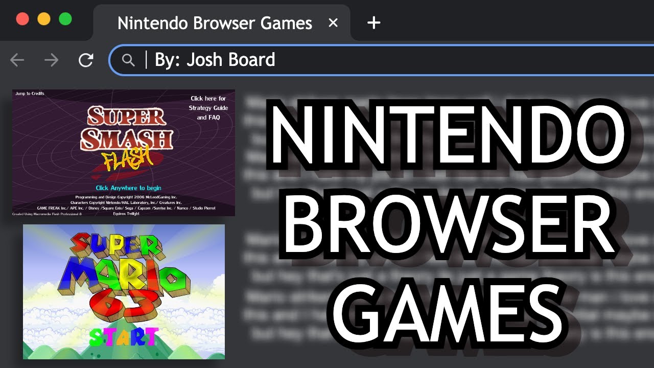 Nintendo Browser Games - Josh Board 