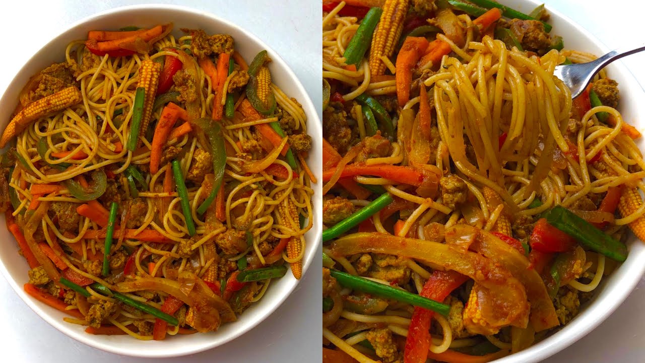 StirFry Chicken Spaghetti Super Easy & Tasty YouTube