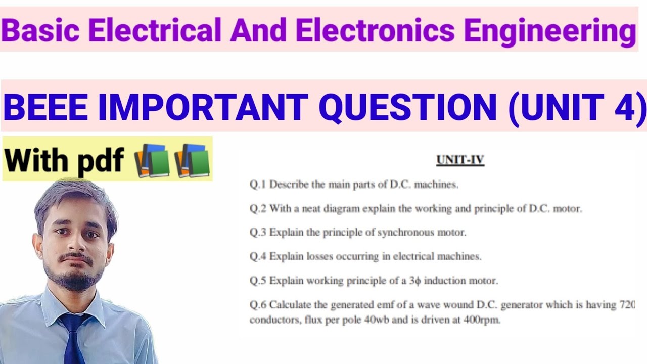RGPV BTech 1st Semester basic Electrical Engineering Important Question ...