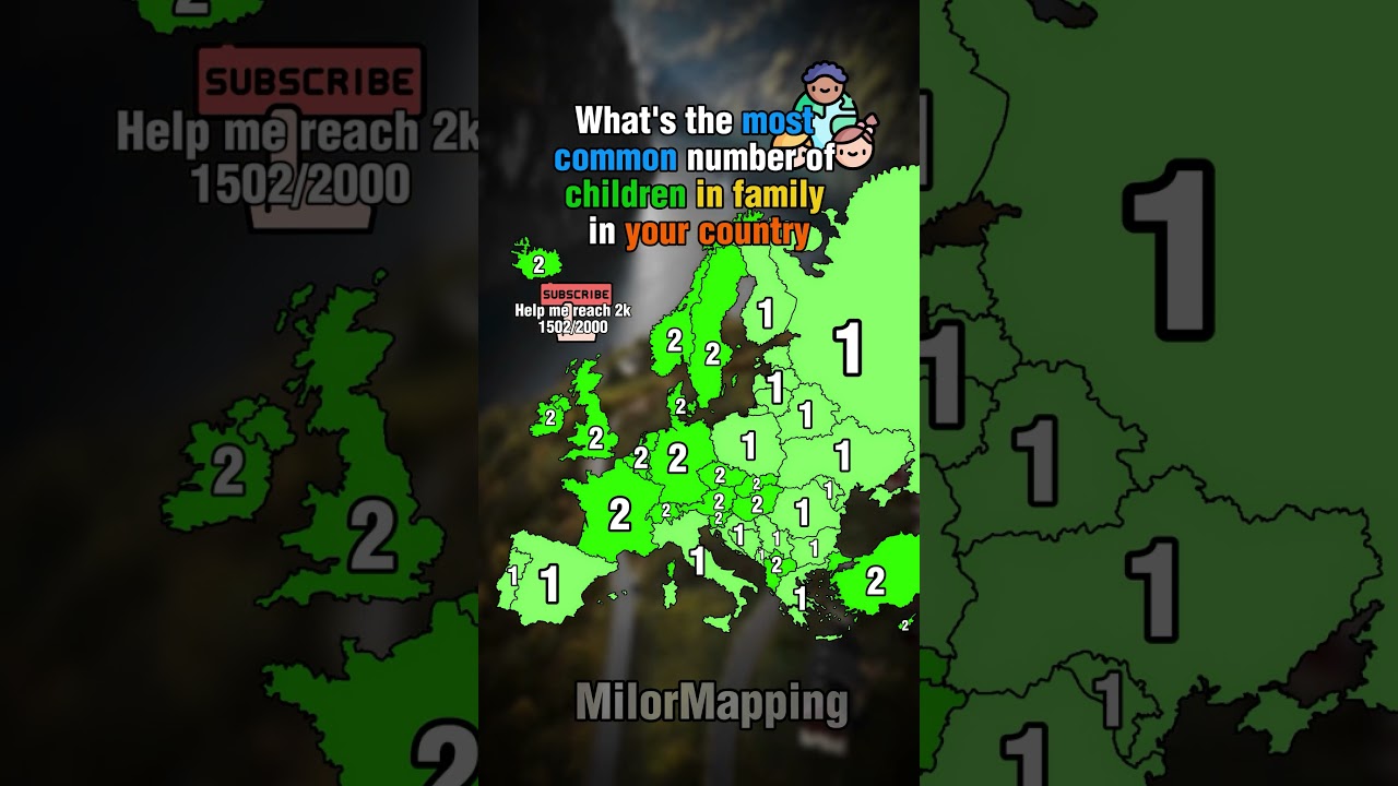 What's the most common number of children in family in your country? 