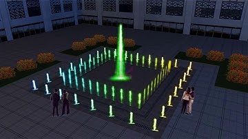 Nhạc Nước Âm Sàn Thiết Kế Mô Phỏng 3D | Nhạc Nước TDV