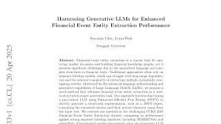 Harnessing Generative LLMs for Enhanced Financial Event Entity   Extraction Performance