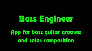 Bass Engineer - app for bass guitar grooves and solos composition - promo video screenshot 1