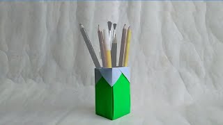 Origami Pot Tutorial - Vase/ Pot/ Pencil Holder