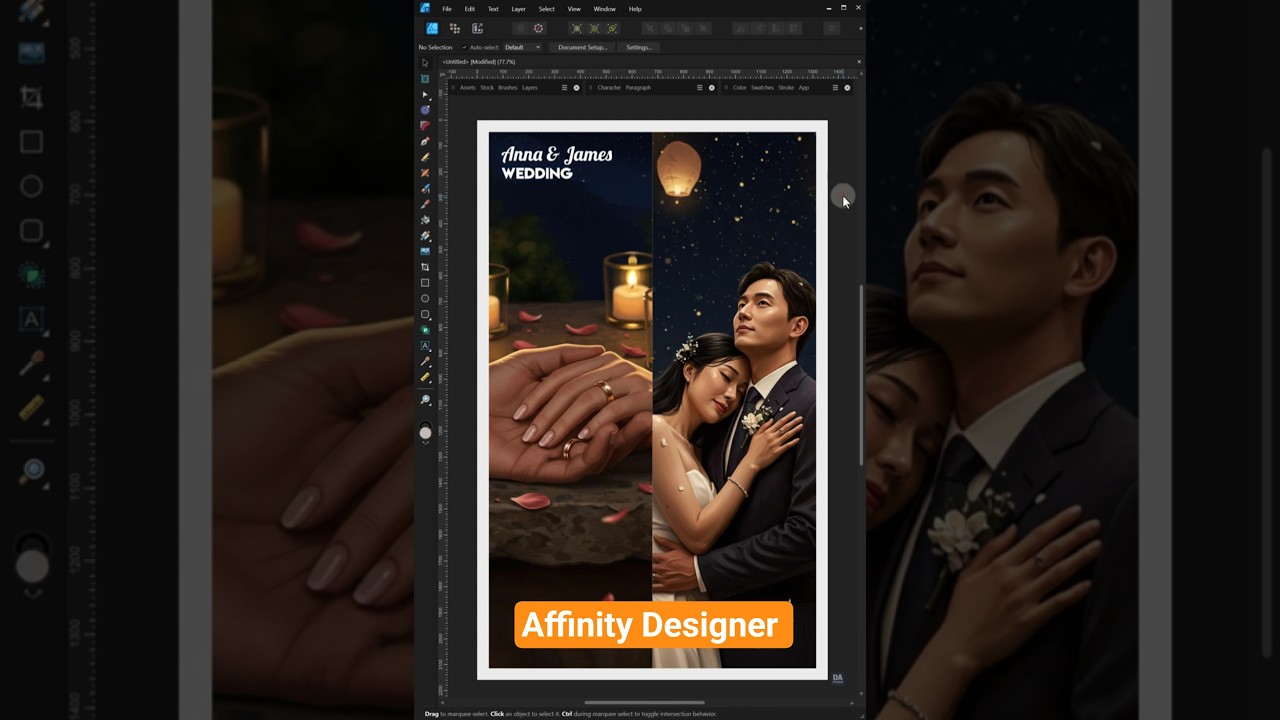 Save The Date Card Design in Affinity Designer 