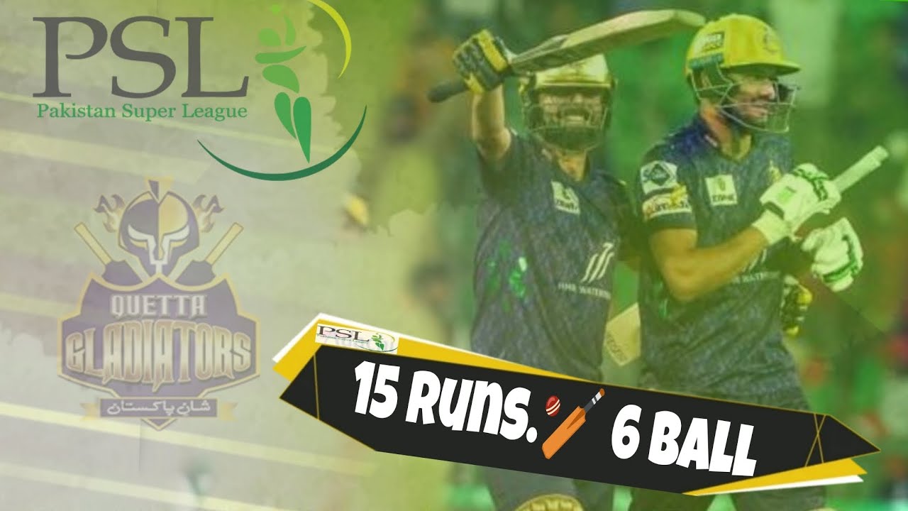 Today highlight match PSL 15runs  6 ball/ highlight 2025 /PSL match highlights