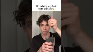 Bleaching my hair with lemons 🍋 #glowup #hairtransformation #usa #california #newyorkcity