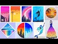10 scenery  easy water color painting ideas  painting tutorial for beginners