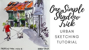 One Simple Shadow Trick | Urban Sketching Tutorial (6 min)