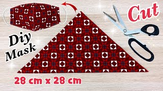 New Style Fabric Face Mask Diy Breathable Very Simple Mask Easy Pattern Sewing Tutorial At Home 
