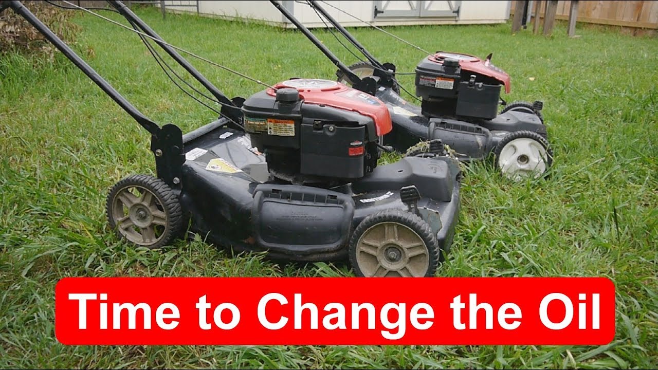 Briggs and Stratton Lawn Mower Oil Change - YouTube