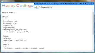 Calculating the area of a room c code example