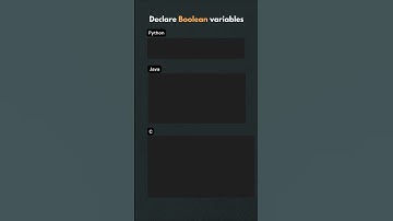 Declare boolean variables Python vs c programming vs java#java #python #pybeginners