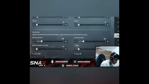 @Snax Sensitivity Settings🔥Bgmi 1.5 Update | BGMI RECORDS