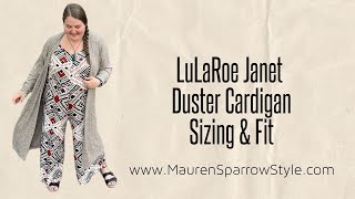 LuLaRoe Janet Sizing Review | Fit & feel of this new duster cardigan, especially for plus-size!
