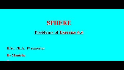 Solid Geometry | Problems of Exercise 6.6 | B.A/B.Sc. 1st semester