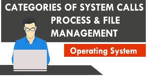 Categories of System calls - process and file management system calls in O.S
