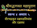 श्रीमद्भागवत महापुराण स्कंद 4 अध्याय 5, वीरभद्र कृत दक्ष यज्ञ विध्वंस और दक्ष वध,