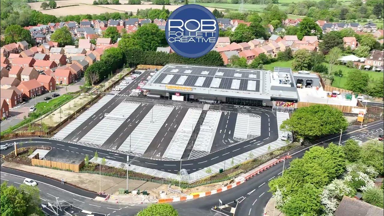 New Sainsbury's Hook store ready to open, drone update May 14th 2023