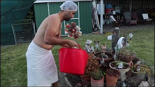 Water saving tips with Brad & Jono - Reusing water from the shower