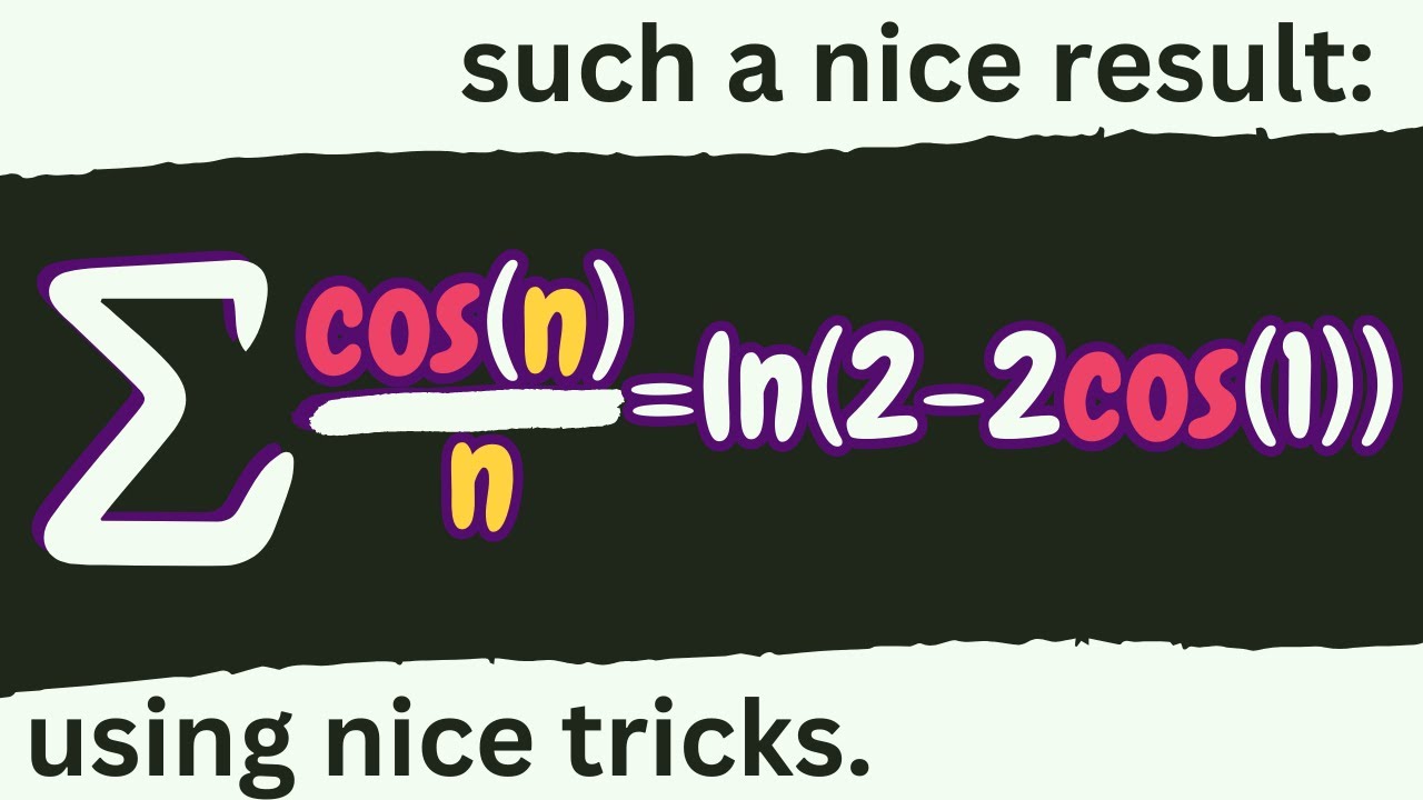 An infinite cosine sum youtube