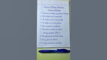 EP3 Cursive Writing Practice |10-Line English Essay on Cursive Writing |Cursive Handwriting Practice