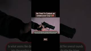 Failed gas station robbery and carjacking attempt on undercover cop!👮‍♂️🚨  #police #shorts