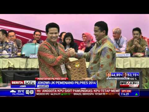 KPU Tetapkan Jokowi-JK Pemenang Pilpres 2014