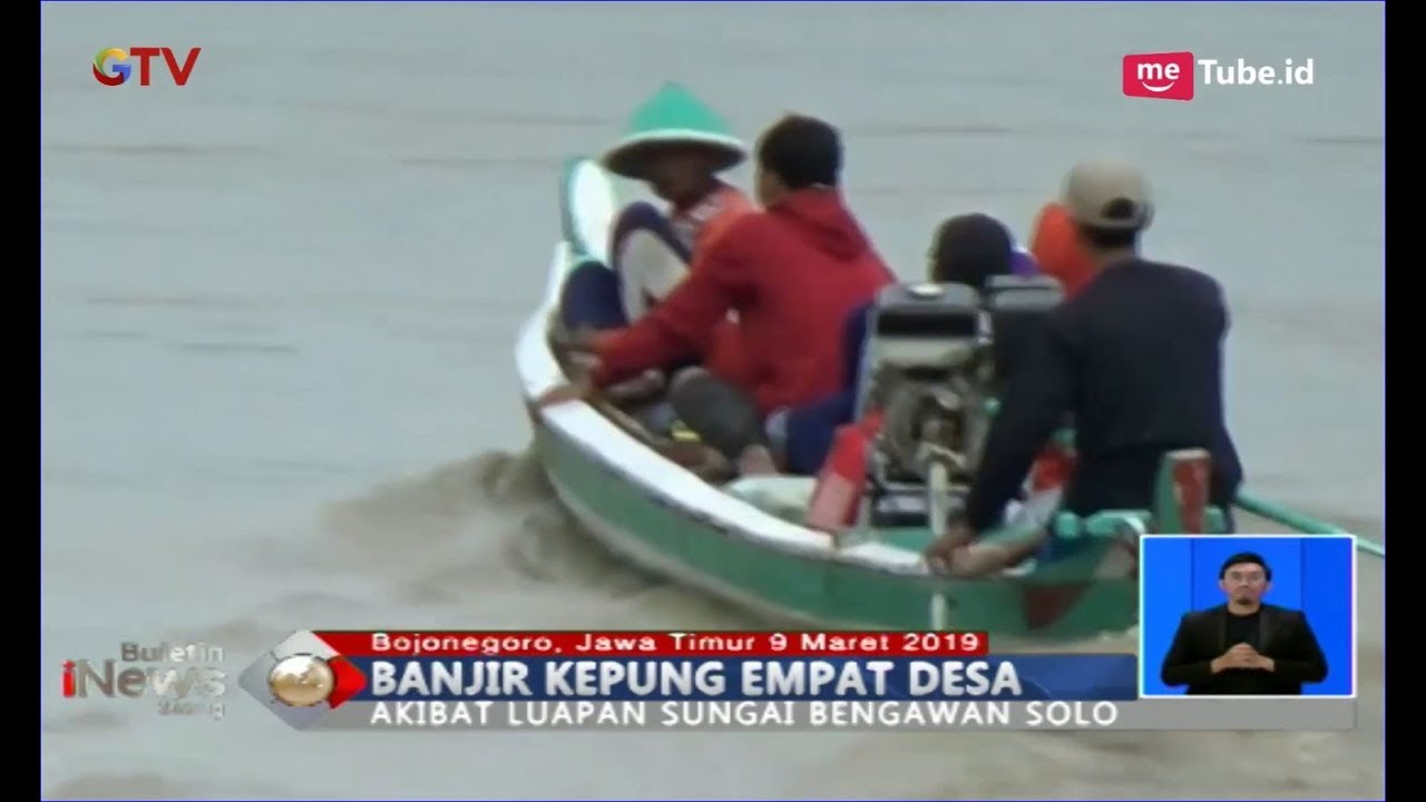 4 Desa di Kab. Bojonegoro Terendam Banjir, Warga Gunakan Perahu untuk Beraktivitas - BIS 10/03