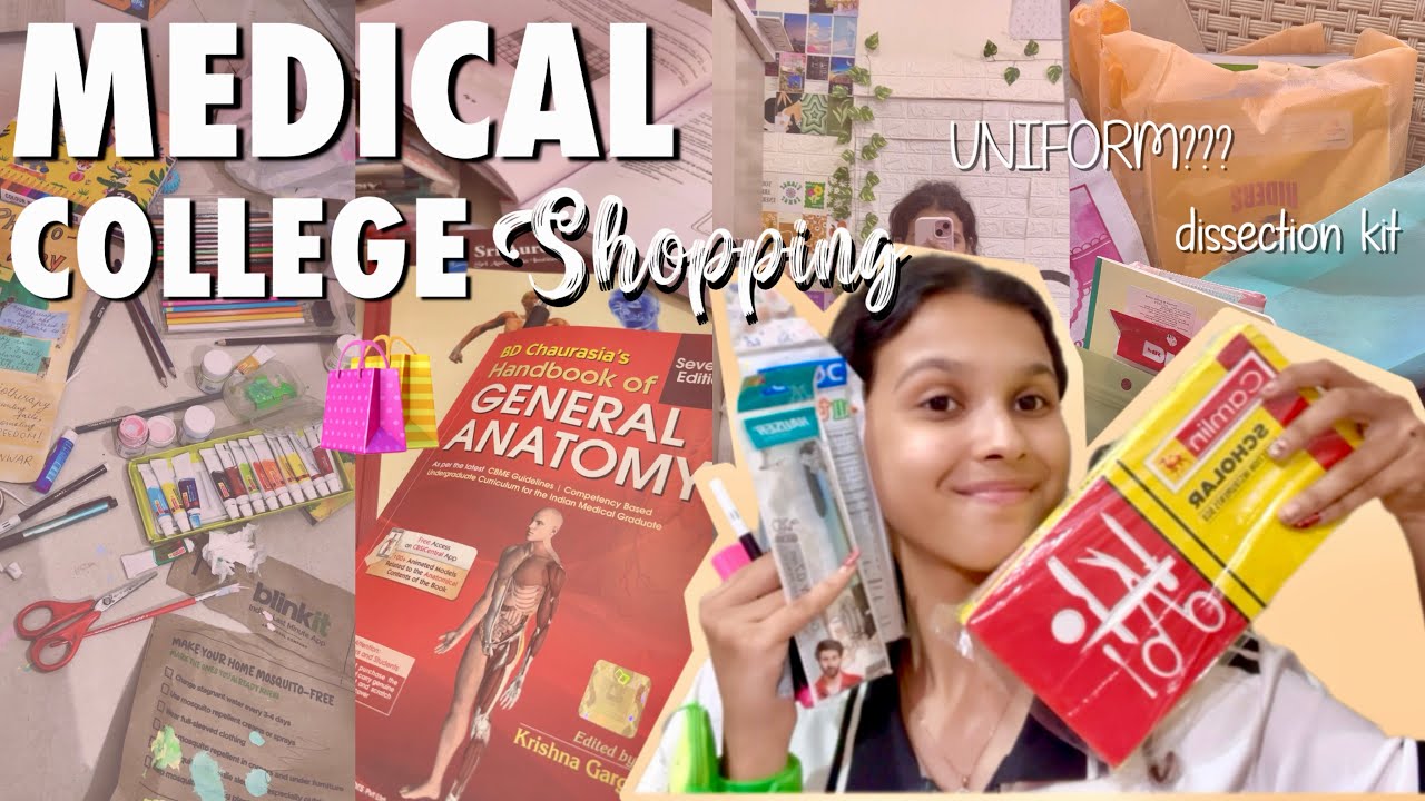 Medical college shopping vlog & HAUL🛍️dissection kit,BOOKS,stationary,uniform etc.! 