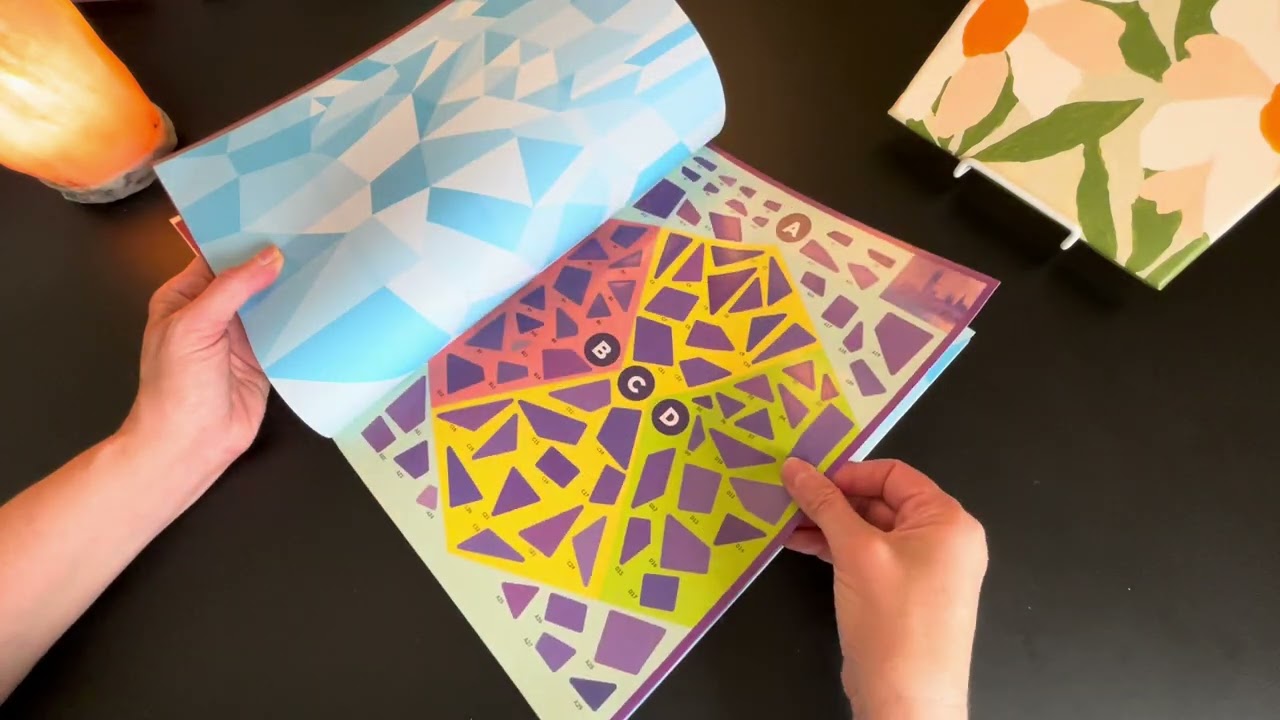 ASMR Sticker Paint by Number, Soft Spoken Ramble to Whisper Quiet