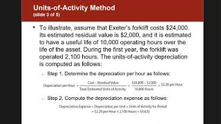 Chapter 9 Units of Activity Depreciation