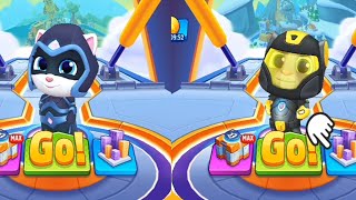 Talking Tom Hero dash gameplay | New update Black Jet Tom VS Moonlight Angela Race challenge | screenshot 3