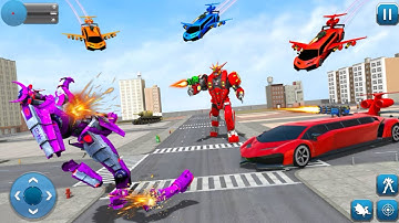 Dino Robot Transform Limo Car Simulator Games | Transform Car & Bike Transform Robot Android Games