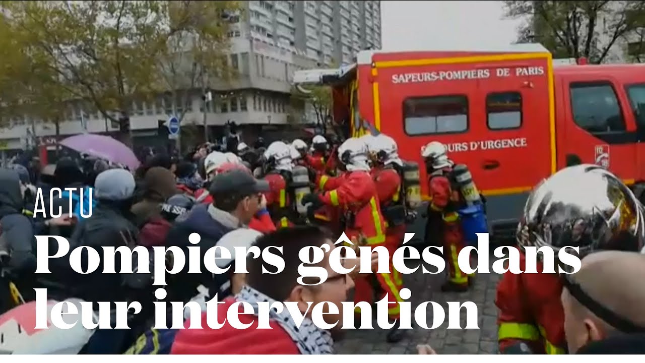 Des Pompiers Perturbés Dans Leur Intervention Par Des Manifestants Place Ditalie