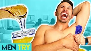 Men Try Painless Wax Vs Normal Wax - Waxing Hair Removal