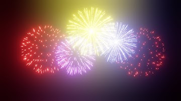 A to G Shapes of fireworks with Blender. (Shape A): Particle system settings #1