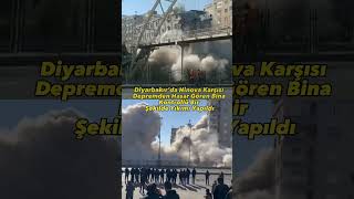 Diyarbakırda Deprem Sonrası Hasarlı Bina Yıkımı Yapıldı Ir Iyaman Ş