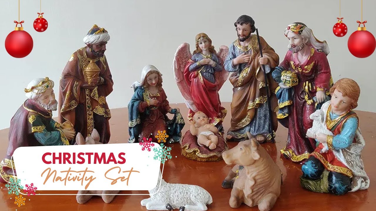 Nativity Set Unboxing | Christmas Nativity Figurines | Christmas Decor | Crib set 