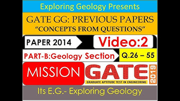 GATE GG Previous Papers| Important Concepts |2014 Geology Section|