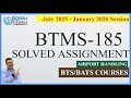 IGNOU BTMS-185 Solved Assignment July 2025 &amp; January 2026 | Tourism Management