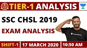 SSC CHSL 17th March 2020 | 1st Shift | SSC CHSL Tier-1 Exam Analysis & Asked Questions