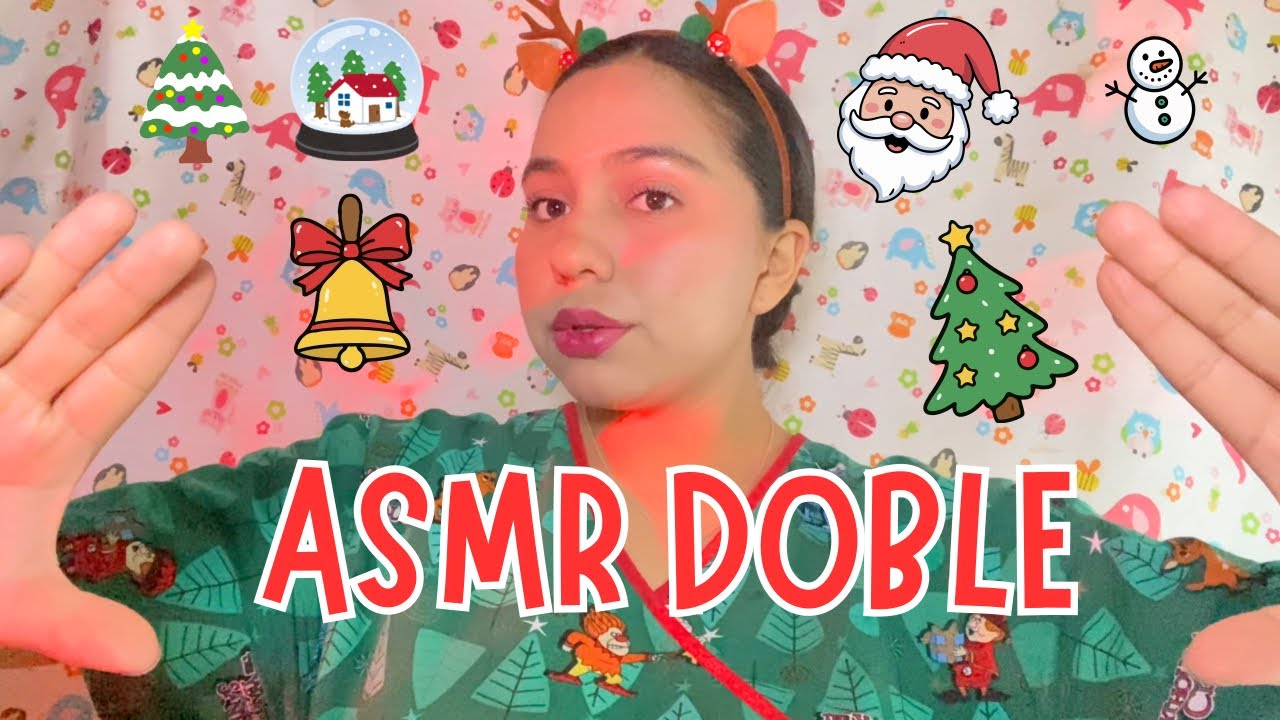 ASMR DOBLE 🎄ASMR RÁPIDO Y AGRESIVO CON SONIDO EN CAPAS #asmrfastandaggressive 